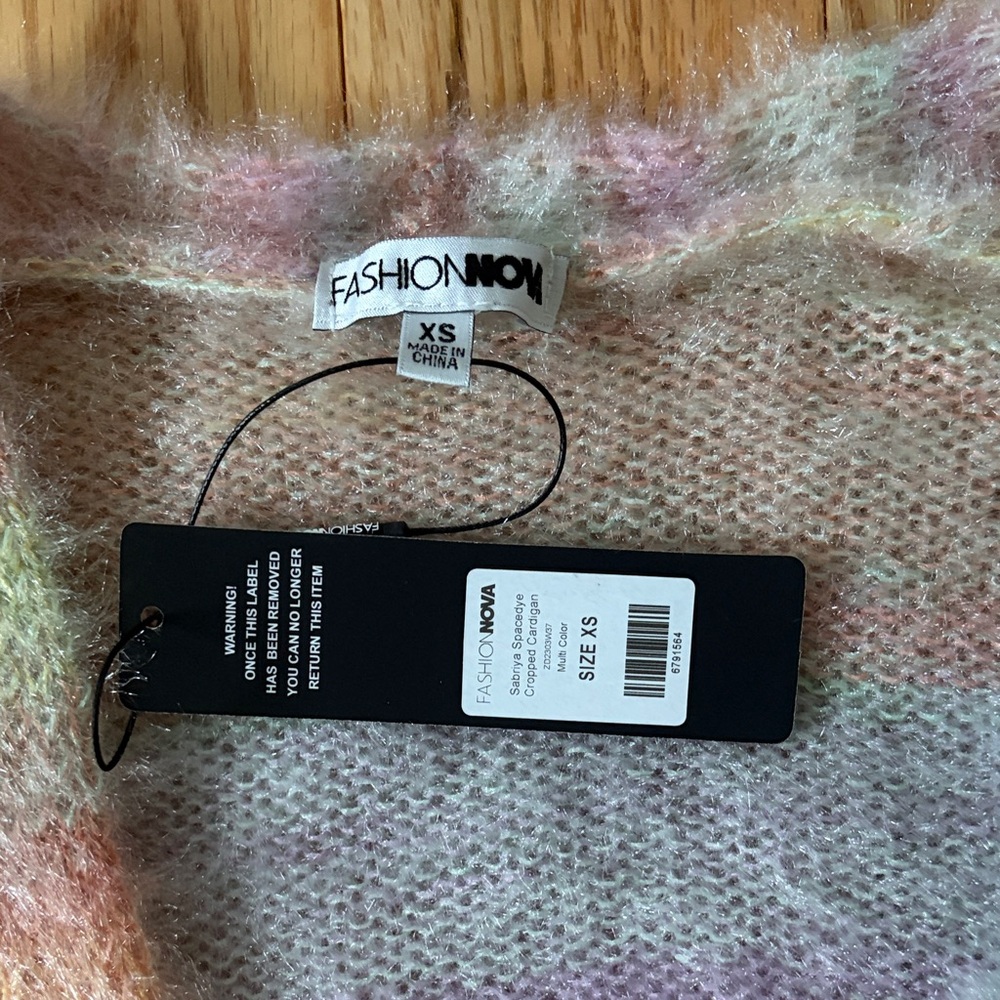 Fashion Nova Pastel Striped Cardigan - Picture 3 of 4
